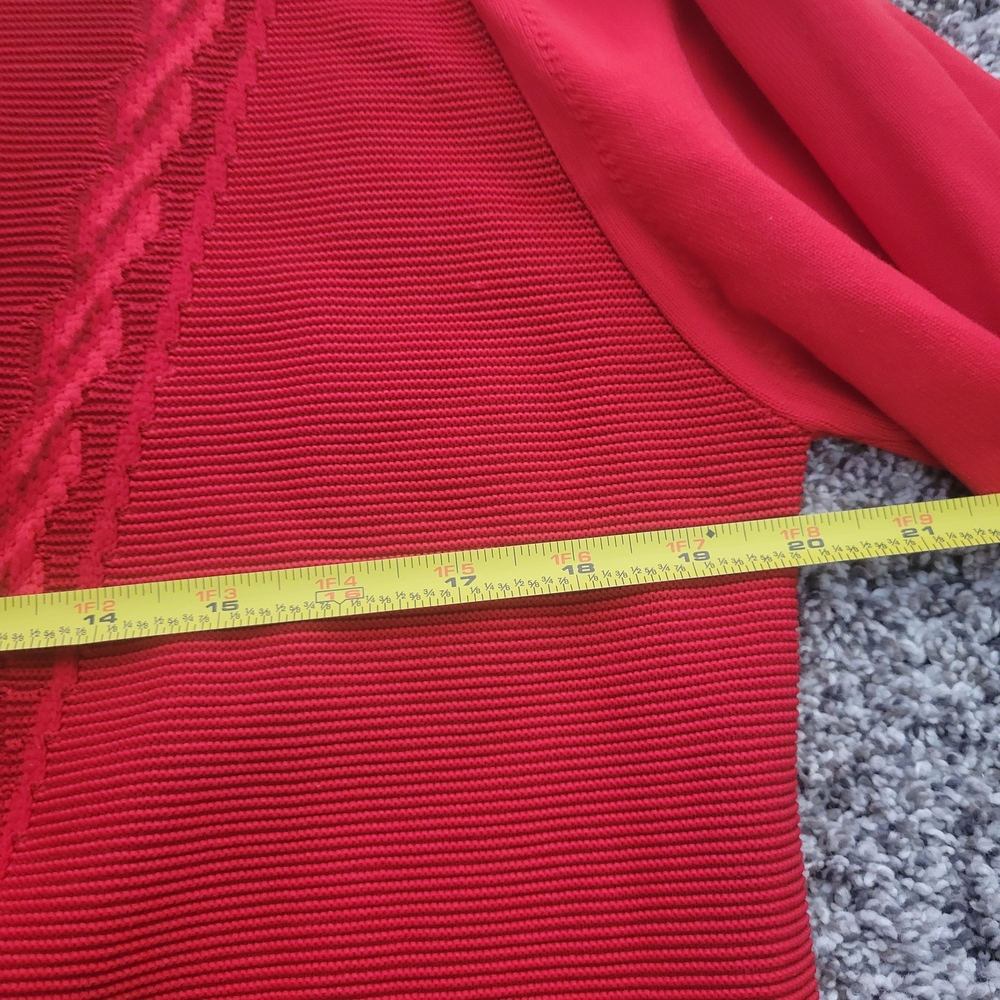 Red Cable Knit Polo Sweater - Picture 9 of 12